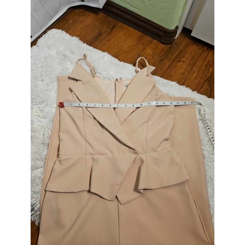 MAIN STRIP Blush Pink Peplum Jumpsuit Women's Size Medium ,NWT - Picture 6 of 9